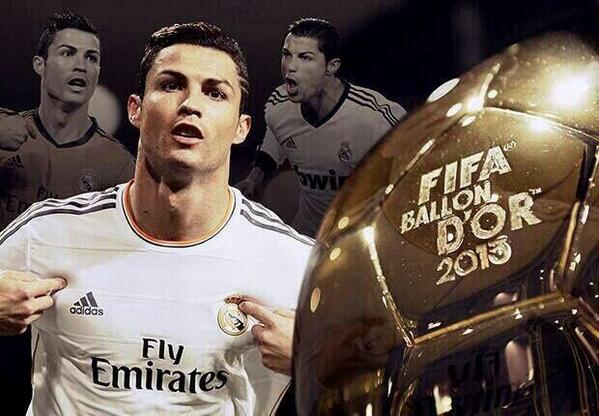 Colmenero's tweet photo. Aquí está el Balón de Oro 2013. MERECIDÍSIMO. EL MEJOR DEL AÑO SIN DUDA. GRANDE CRISTIANO, JÓDETE MESSI. #BalóndeOro http://t.co/dAi2API2PW