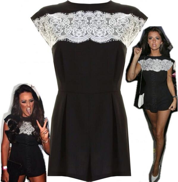 KlassBoutique's tweet photo. 💎 Black Lace Trim Playsuit now in stock 💖 sizes 8-14 and only £22!! Selling out fast ladies!! http://t.co/evC85MwH2E http://t.co/pGHOdzaqjN