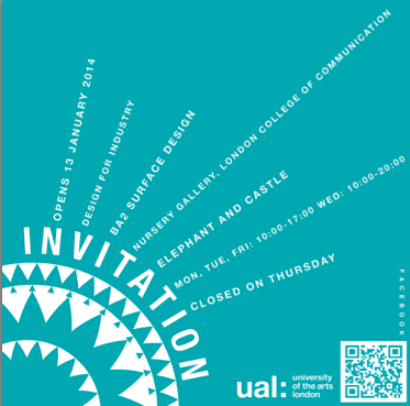 MOgnisanto's tweet photo. @DesignersGuild  BA Surface Design at LCC would like to invite you to our 'Design for Industry' exhibition. http://t.co/2LtKf4QpVH
