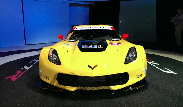 BBC_TopGear's tweet photo. CORVETTE C7.R RACE CAR IS PLEASED TO SEE YOU  #NAIAS http://t.co/Z5FCuL4E4s