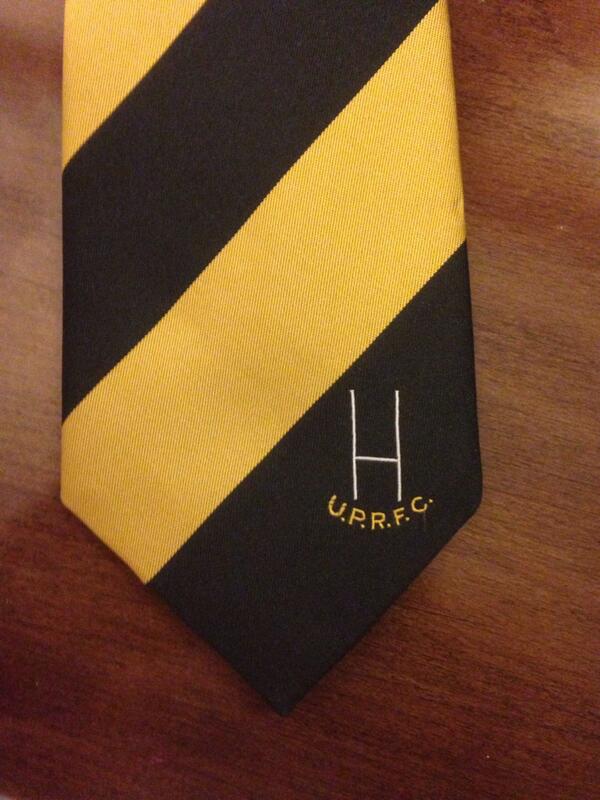Not put a <a href="/UPRFC1/">UPRFC</a> tie on in a while but the Rugby Union Writers Club dinner seemed apt
