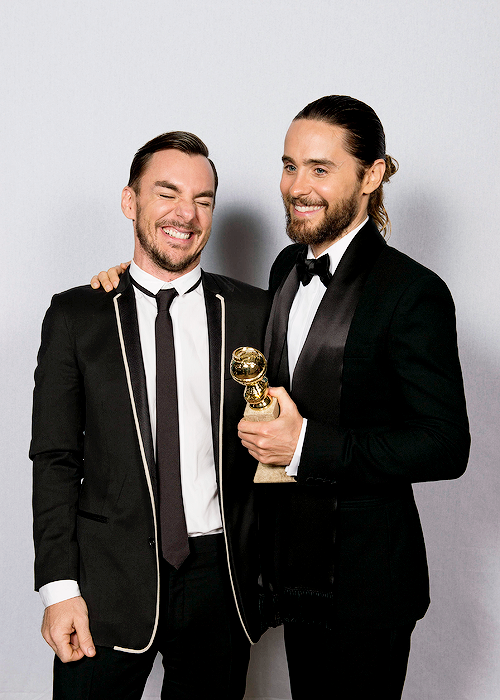 Me + <a href="/ShannonLeto/">SHANNON LETO</a> backstage at the #GoldenGlobes -
