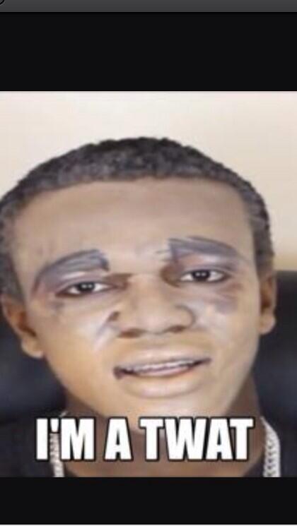 UncleDeji's tweet photo. Looks like a ghost with cancer http://t.co/3FpcYcO0mr