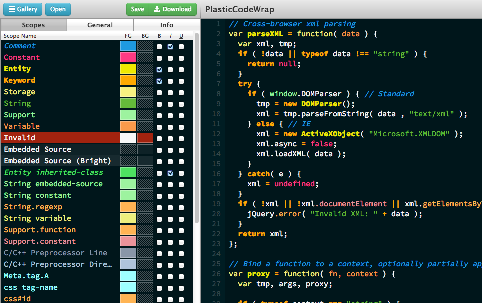 Editing Color Configuration