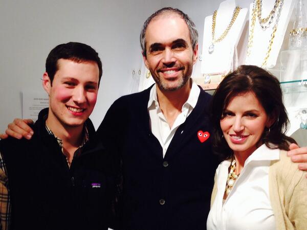 PhilbinTim's tweet photo. Susan from @TraditionsTift with her two favorite guys:@JohnWindJewelry and @KylePPhelps! #atlmarket http://t.co/KardWdlQkq