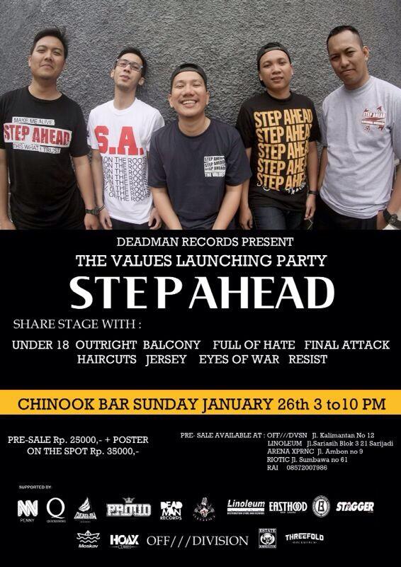 Today Launching Party <a href="/StepAheadHC/">STEP AHEAD</a> w/<a href="/Under18bchc/">UNDER18</a> <a href="/outright_hc/">OUTRIGHT HARDCORE</a> <a href="/FinalAttackJHC/">Final Attack</a> <a href="/FullOfHate1991/">FullOfHate</a> etc at chinook cafe