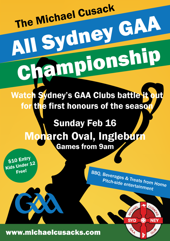 The Michael Cusack All Sydney GAA Championship will be held on Sunday Feb 16 #GAA