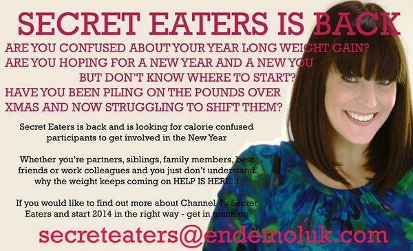 SecretEaters's tweet photo. plsRT @therealgokwan Are you piling on the lbs but don't know why? Secret Eaters is back and here to help! Apply! X http://t.co/ei9AM0J3L9