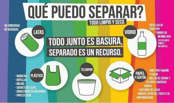 Interlun's tweet photo. Todo junto, es basura, pero separado... #recicla http://t.co/tNCpMQk3Hi