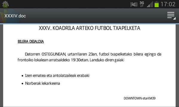 Kilometro39's tweet photo. Badator XXXV. Koadrila arteko futbol txapelketa http://t.co/bx6Fz37k4o