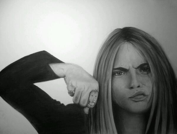 patlangton's tweet photo. Finished my drawing of @Caradelevingne hope she sees it. #caradelevingne #drawing #dopestyles http://t.co/ZzSz2RWmHT