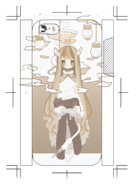 描いてます!うちのiPhoneちゃんはゴールドです。 