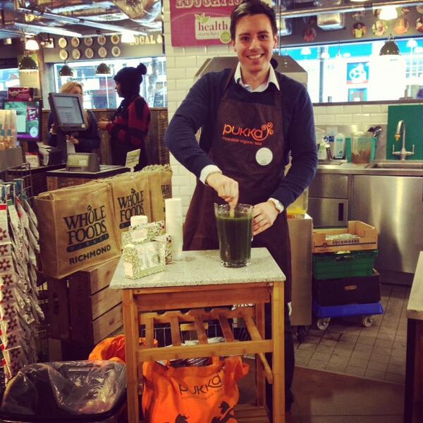 WholeFoodsUK's tweet photo. Right now in #WFMRichmond @Pukkaherbs sampling, come and have a taste of their Clean Greens... http://t.co/GXdzsjwfor