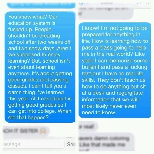 “<a href="/damnitstrue/">Rey</a>: THE REALEST THING I'VE READ ABOUT EDUCATION 👊 ”