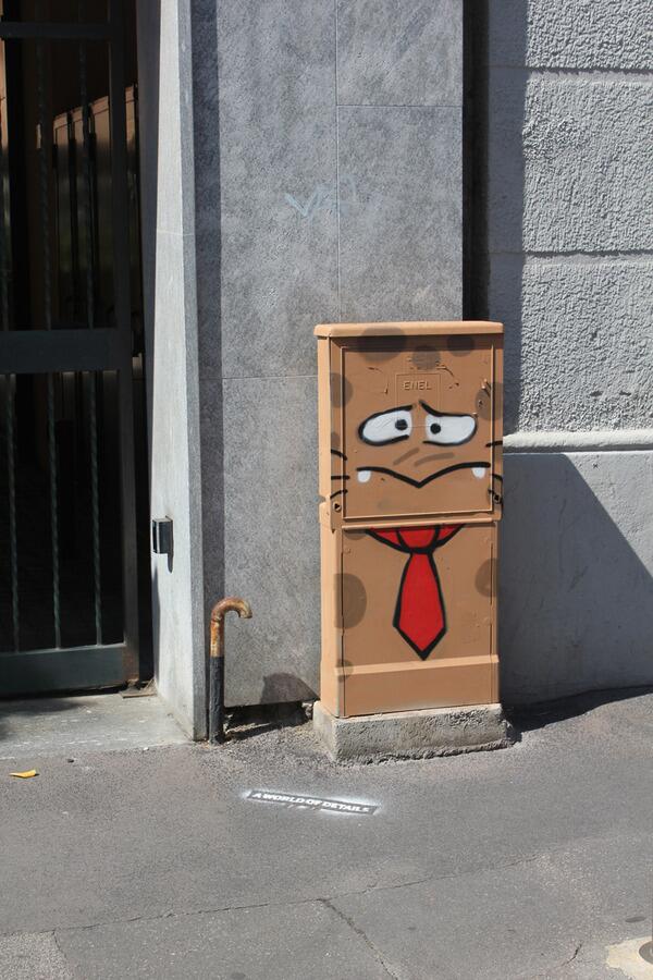 globalstreetart's tweet image. Check out the ingenious work of Pao from Italy. His profiles full of funny subversions globalstreetart.com/pao