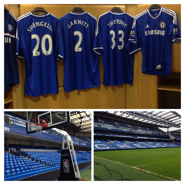 NBA's tweet photo. On the @chelseafc pitch http://t.co/5z6XhGLCTU