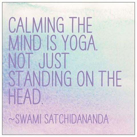 "Calming the mind is Yoga, Not just standing on your head" (sometimes I think that's the harder part too) ૐ #yoga
