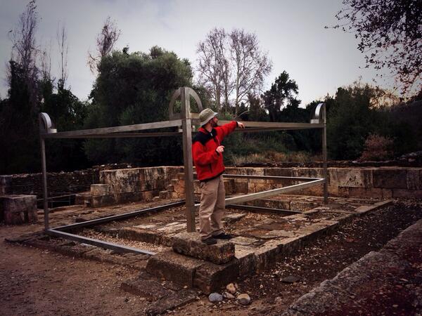 DR Greer teaching at Tel Dan regarding his findings while helping excavate the site.