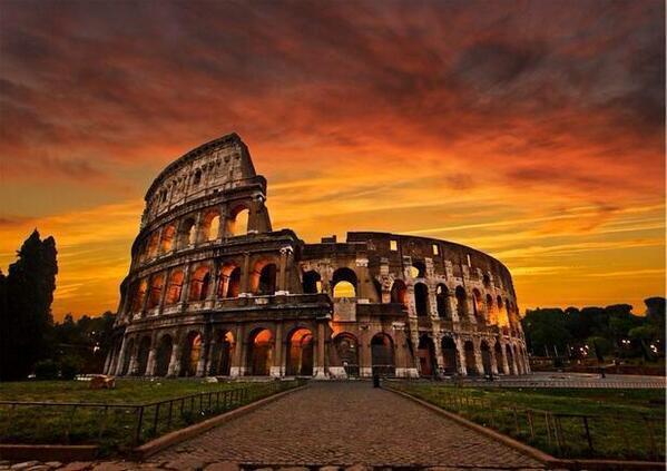 Sunrise at the Colosseum, Rome, Italy