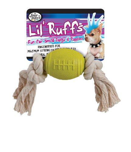 PuppyMart's tweet photo. Four Paws 5.5-Inch Lil' Ruffs Puppy Pimple Football and Rope Toy for Dogs, Colors Vary - http://t.co/65IX4SaQNL http://t.co/dloNRkExbp