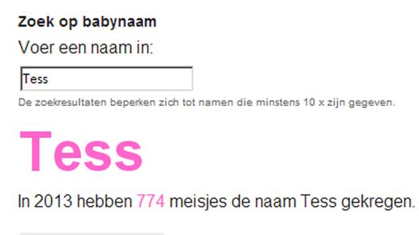 Hoeveel baby's kregen jouw naam in 2013? Check het hier: nos.nl/l/597141