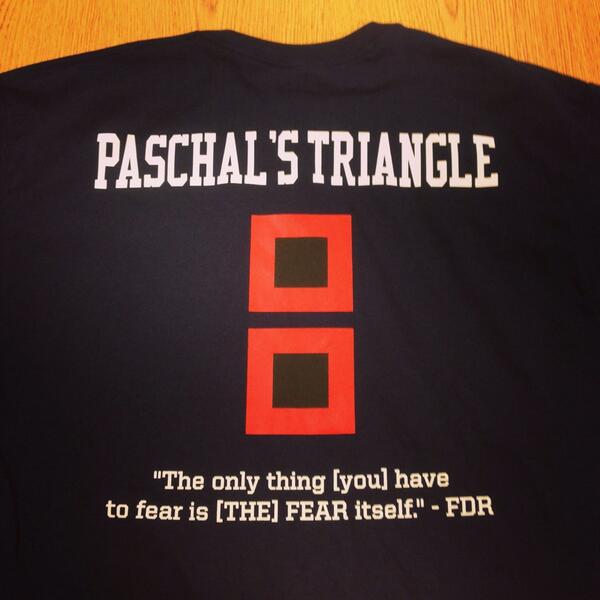 MrPaschal's tweet image. Loving my new shirt! #pascalstriangle #paschalstriangle #cfa #theFear