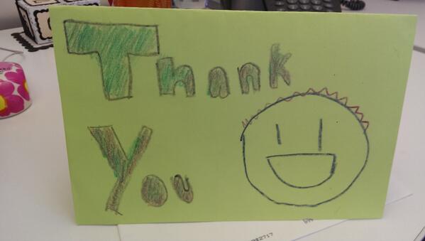 lovely card from students in IL who shared their <a href="/firstlegoleague/">FIRST LEGO League</a> Nature's Fury ideas w/us. :) Thank YOU for sharing!