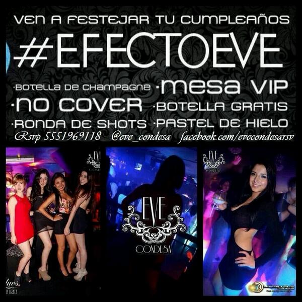 Eve_Condesa's tweet photo. Este fin de semana toca EVE Condesa
Promociones, descuentos y cortesias al 5551969118 http://t.co/iayTOSAceG