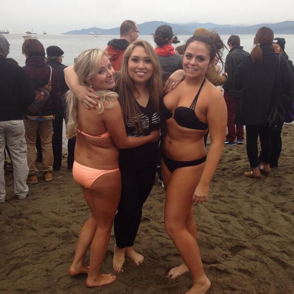 @VancityBuzz #BBCAN Suzette & @DanielleAlex #PolarBearSwim #Vancouver