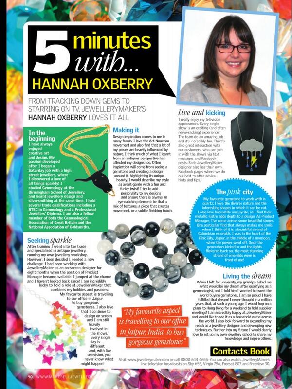 Anya_Designs's tweet photo. I'm so excited that I am featured in the Feb edition of Make &amp; Sell Jewellery Magazine :) http://t.co/bkW5Hvvywj