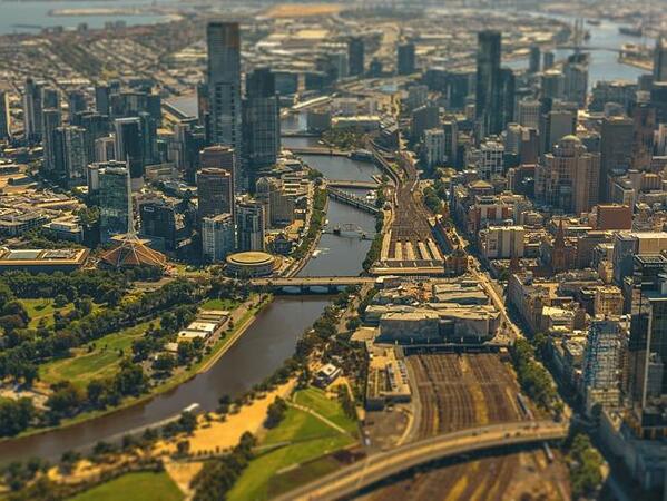theheraldsun's tweet photo. The @cityshrinker is back! And he's cast his unique gaze over Melbourne in these awesome pics http://t.co/LOU53iUOuT http://t.co/JOX9GQUIVh