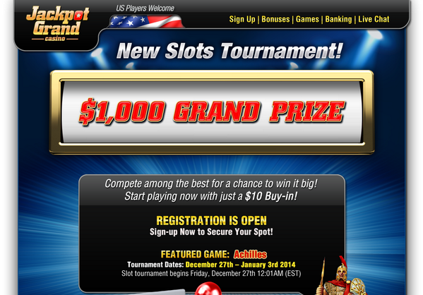 slotsfreerolls's tweet photo. Join new Casino Race at Jackpot Grand Casino and win $1,000 with featured game RTG’s Achilles: http://t.co/wp2WnyXJu5 http://t.co/glMGmZaapx
