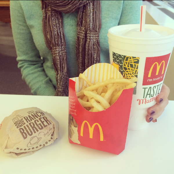 McDonalds's tweet photo. The holidays are over. Find some time to relax &amp; enjoy a few of your favorites today. http://t.co/TEB7AIgxSS