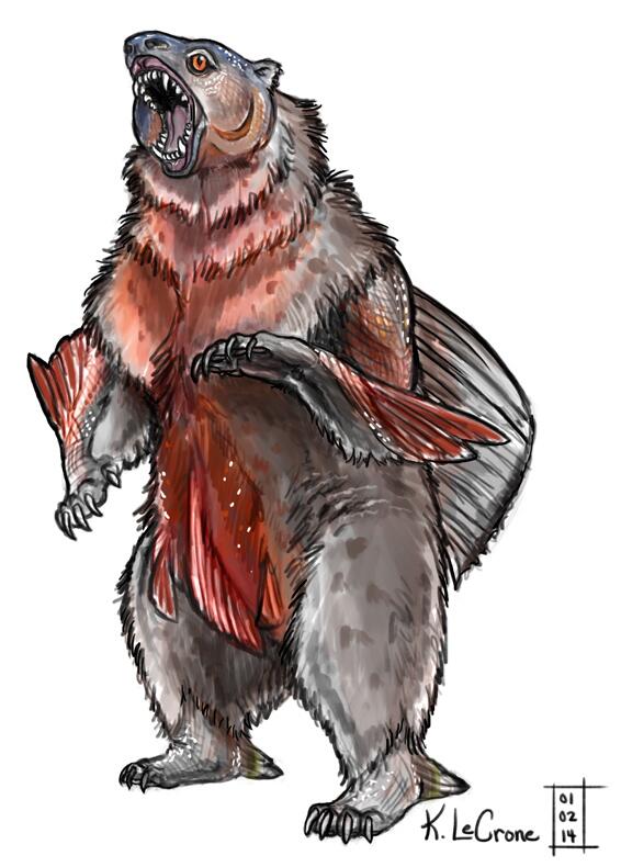 KLeCrone's tweet image. Piranha Bear. Because @Lylirra requested a visual aid. (@peli_can_flip @Jaetch) #D3 #IDontEven