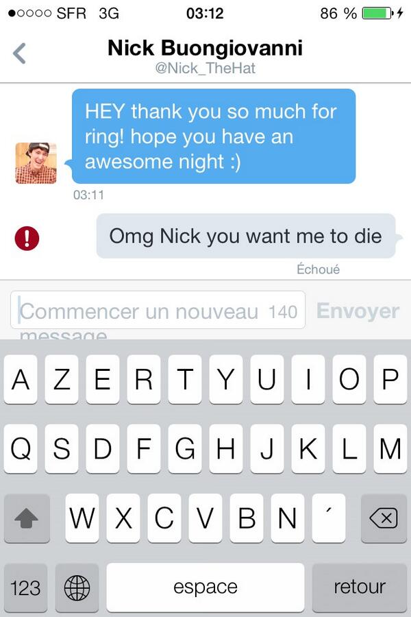 lewis_haggerty's tweet photo. I thought that you follow me but no @Nick_TheHat http://t.co/wPXRWQHZ1S