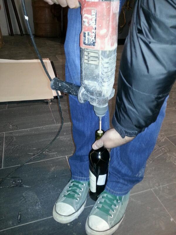 WET_Tracey's tweet photo. An alternative way to open a bottle. #desperatetodrink http://t.co/QLw143Hd5r