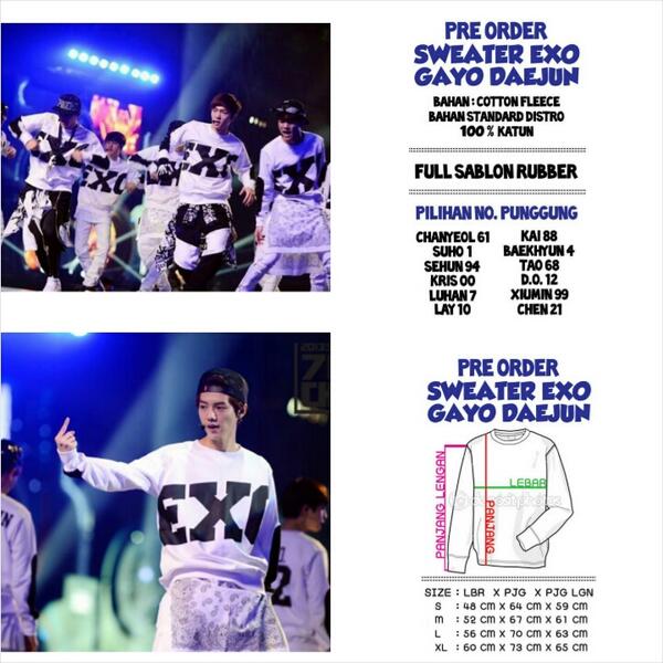 Sweater exo 270rb free ongkir mdo.. mau?? Silahkan mention