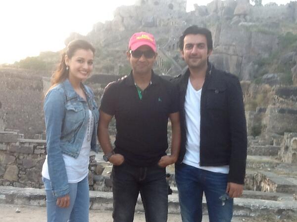 deespeak's tweet photo. "@iFaridoon: With Sahil Sangha and @deespeak the producers of Vidya Balan's Bobby Jasoos at Golkonda Fort,Hyderabad http://t.co/OTua26ssh5"