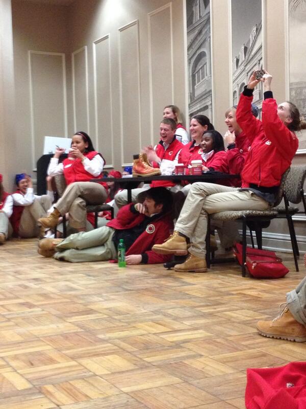 emma_cybr's tweet photo. Some @CityYearBR staff members judging (and enjoying) our corps' PT competition! http://t.co/SaX9mWjwYp