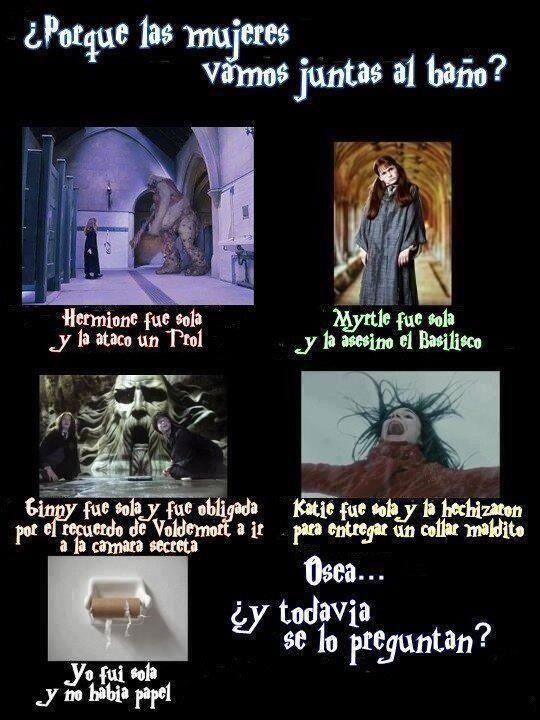 MagiadeLectores's tweet photo. Y todavía preguntan "Por qué las mujeres van solas al baño?" http://t.co/XFutS9IIWb