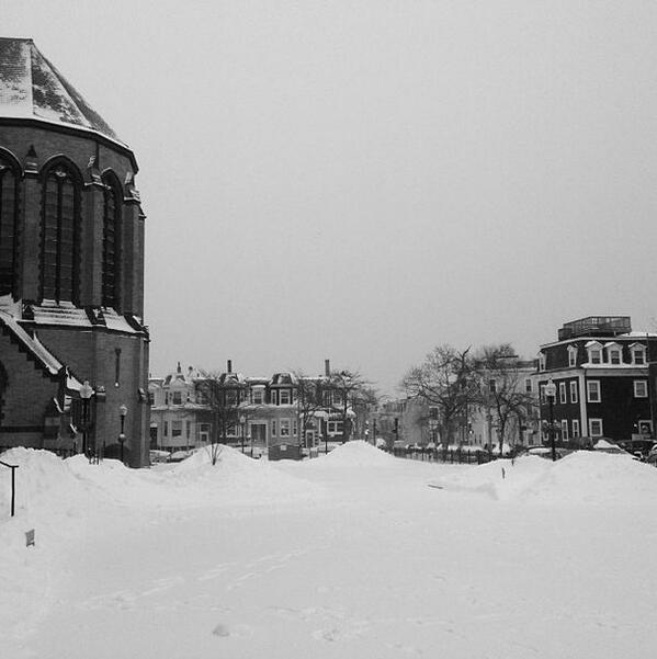 CNN's tweet photo. Boston is covered in nearly 15 inches of snow: http://t.co/PQWVRNIp40  Photo via @MarlenaCNN #CNNWeather http://t.co/vkLKBVlljD
