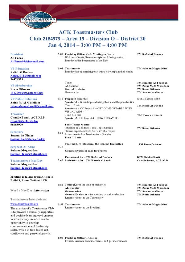 Ack Toastmaster Acktc2011 Twitter