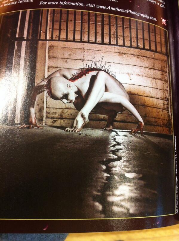 HorrorHoneys's tweet image. And there we go. 2 photos of my makeup work in @FANGORIA Uncredited but IDGAF.