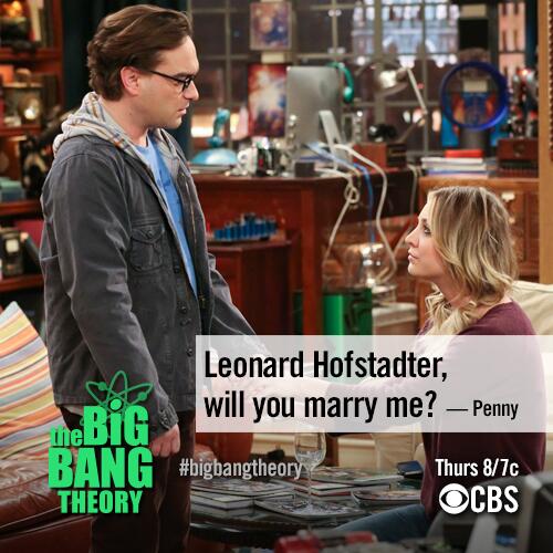 bigbangtheory's tweet photo. What's next for Penny &amp; Leonard? Watch last night's game-changing #BigBangTheory again now: http://t.co/nTWy6CMDQj http://t.co/7NzPS4DPEh