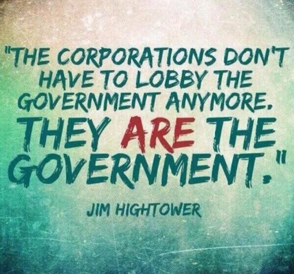 UUAmerica's tweet photo. Corporations are the government. Political parties are just the team A and B so they can divide and distract you. http://t.co/hZj1CED15W