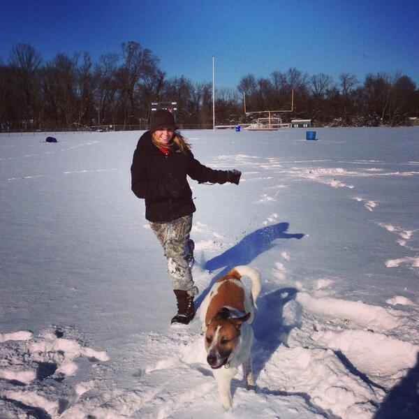 Hill8Kate's tweet photo. Snow Day for me and Boone Bear! 🐶❄️ http://t.co/0lceR9hBtz