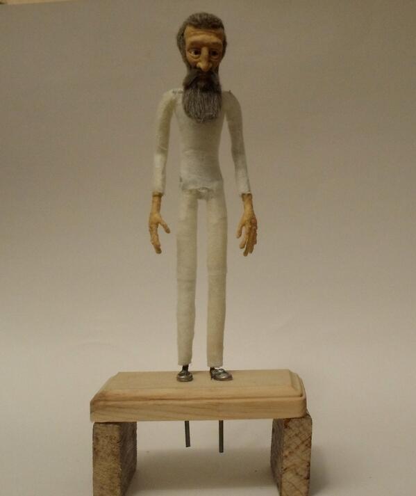 IanAnimation's tweet image. A new #stopmotion puppet in progress. Latex buildup with craft fur over a cabled wire armature.