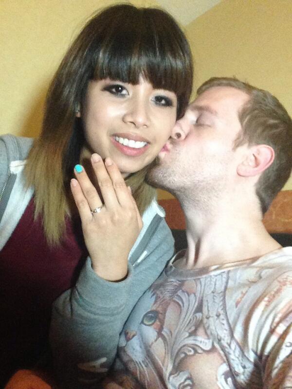 RudeTube's tweet image. We need to buy a hat! She said Yayoo! Congrats to @stuartmoffat and the future Mrs Moffat #rudetubeproposal