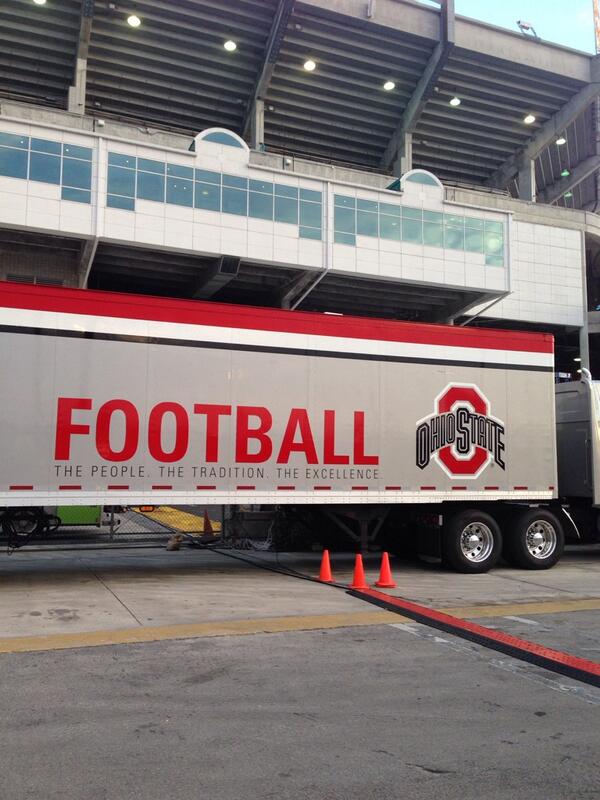 You are looking live at Sun Life Stadium where the Buckeyes are just moments away from arriving.