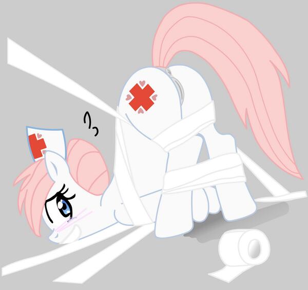 Bandages and bondages.